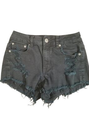 American Eagle black Hi-rise festival shorts 4